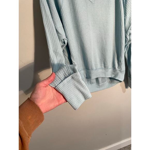 We The Free Santa Clara Oversized Thermal in Blue - Picture 3 of 11
